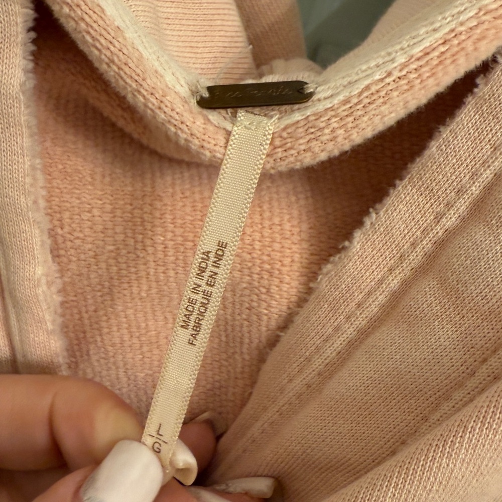 FREE PEOPLE Women's Light Pink Sail Away Tunic Hoodie Size L - Picture 3 of 5